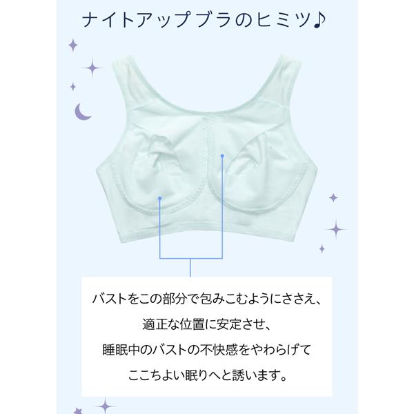 ワコール ナイトアップブラ BRA164 ML【ナイトブラ】【ノンワイヤーブラ】