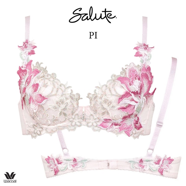 ワコール サルート 12G ブラジャー BTJ412 3/4カップワイヤー P-upタイプ G・H・Iカップ