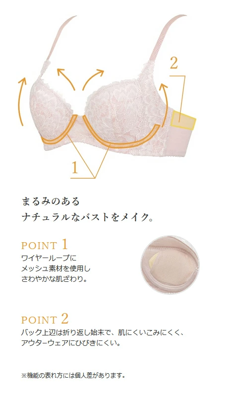 ワコール LASEE  ラゼ 95G ブラジャー やさしくつつみ上向きバスト 3/4カップブラ BFA495 Cカップ