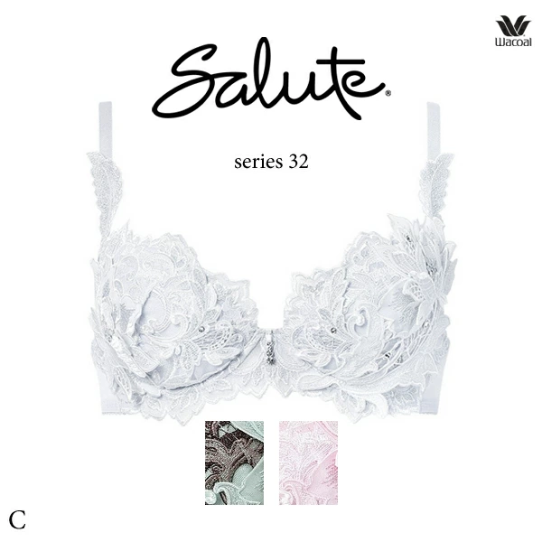 ワコール サルート 32G ブラジャー BTJ432 3/4カップワイヤー (P-upタイプ) G・H・Iカップ