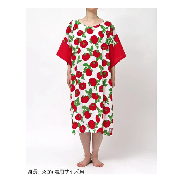 ワコール ルームウェア SOU・SOU ワンピース RNT220 M-L 綿100％ 6分袖 [高島ちぢみ(R)]