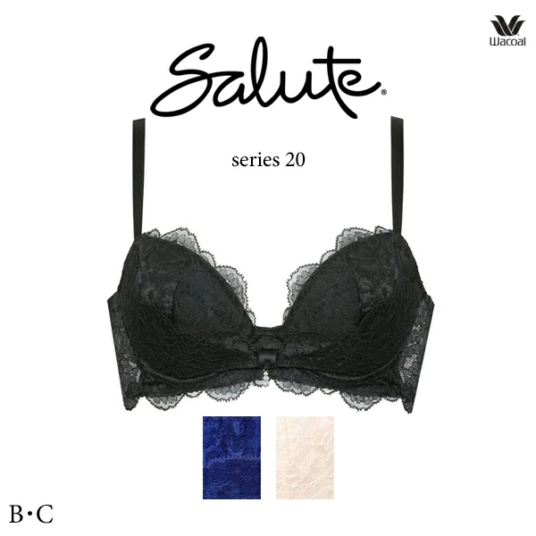 ワコール サルート 20G ブラジャー BTJ720 3/4カップワイヤー リボンブラ B・Cカップ