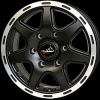 ラ ストラーダ ティラードクロスホイール 16×5.5J 5H P.C.D139.7 インセット+20 マットブラックリムポリッシュ 4本セット|国産4WD・SUV用ホイール