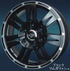 マッドクロス XD-7C ホイール 16×6.5J INSET+48 6H P.C.D139.7 ブラック・リムポリッシュ 4本セット　|国産4WD・SUV用ホイール