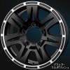 マッドクロス XD-7ホイール 15×6.0J INSET+33 6H  P.C.D139.7 ブラック・リムポリッシュ 4本セット|15インチサイズ|国産4WD・SUV用ホイール