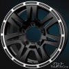 マッドクロス XD-7ホイール 17×7.5J INSET+28 6H P.C.D139.7 ブラック・リムポリッシュ 4本セット|17インチサイズ|国産4WD・SUV用ホイール