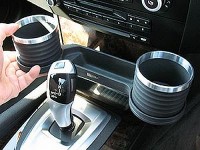 ALCABO (アルカボ) ドリンクホルダー BMW5シリーズ後期用 (E60・E61・M5) ブラックリングカップタイプ|ALCABO (アルカボ) BMW用|自動車用 ドリンクホルダー
