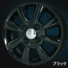 ララパーム KC-8 ホイール 15×6.0J 4H P.C.D100 INSET+43 ブラック 4本セット　|15インチサイズ|国産普通車用ホイール