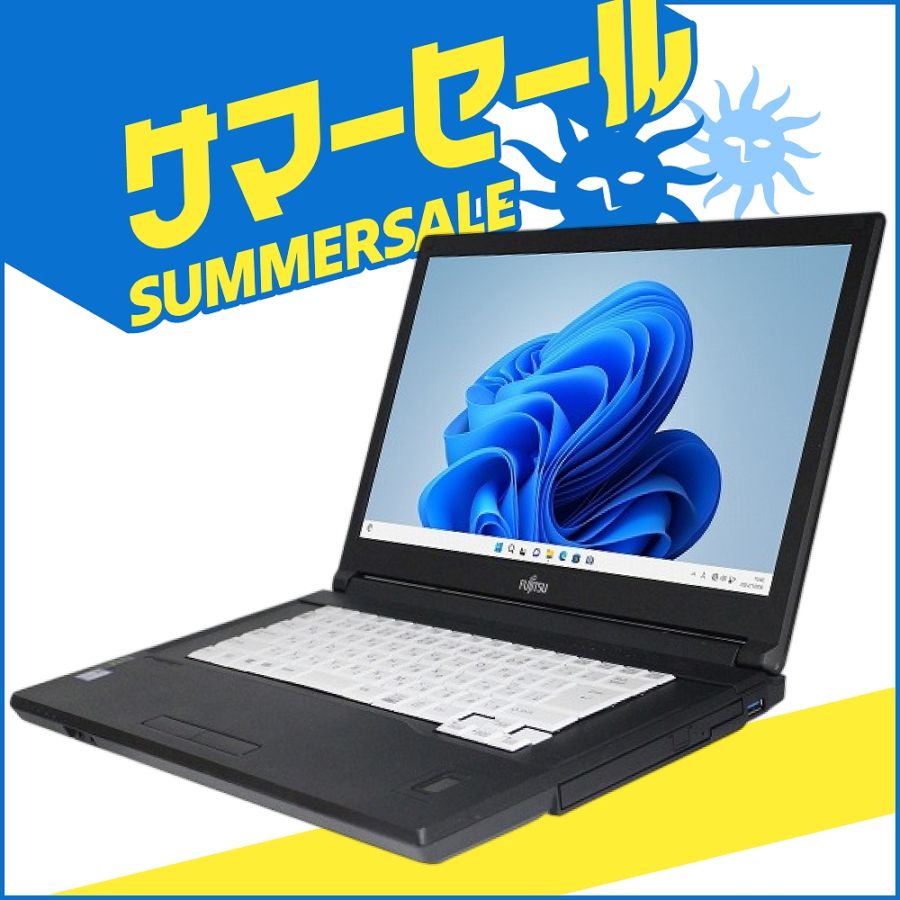 【Windows11 64bit】【Core i3-8145U】【メモリー8GB】【SSD128GB】【無線LAN】【DVDマルチ】【フルHD液晶】【15インチ液晶】【ノートパソコン】【中古】富士通 LIFEBOOK A579/A （180593）