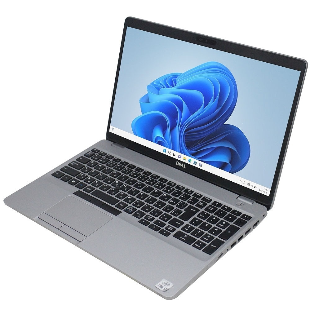 【Windows11 64bit】【WEBカメラ】【テンキー付】【Core i7-10610U】【メモリー8GB】【SSD256GB】【無線LAN】【フルHD液晶】【15インチ液晶】【ノートパソコン】【中古】DELL LATITUDE 5510 （1707928）