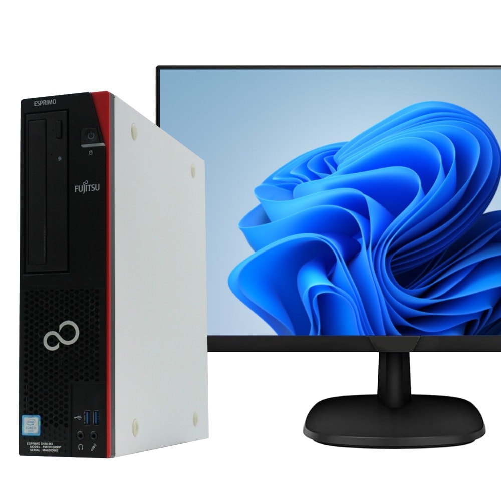 【液晶セット】【21.5インチ液晶 PHILIPS 223V7Q】【Windows11 64bit】【Core i5-8500】【メモリー8GB】【SSD256GB】【DVDマルチ】【21.5インチ液晶】【デスクトップパソコン】【中古】富士通 ESPRIMO D588/TX （1242785）