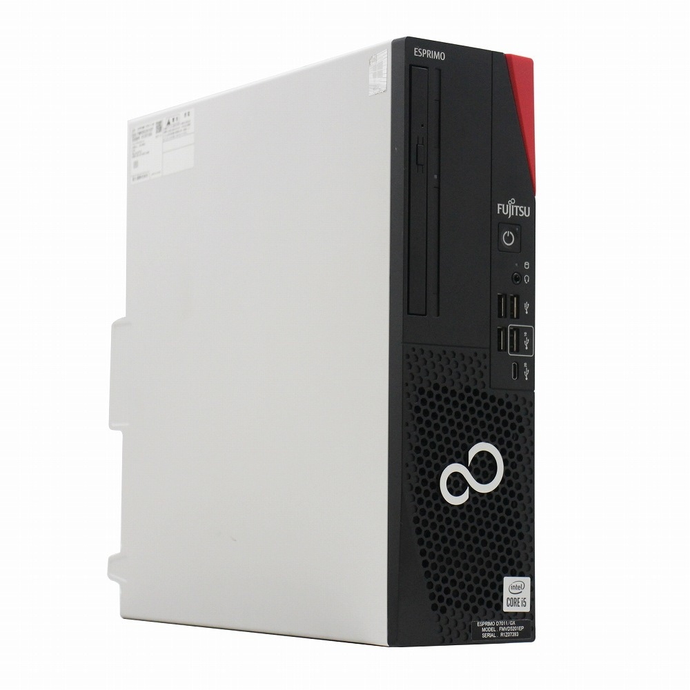 【単体】【Windows11 64bit】【Core i5-10505】【メモリー16GB】【SSD500GB】【DVDマルチ】【デスクトップパソコン】【中古】富士通 ESPRIMO D7011/G （1234814）