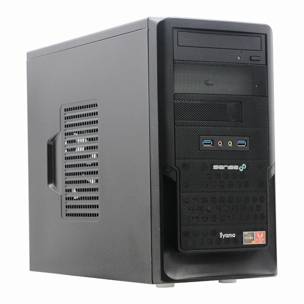 【単体】【Windows11 64bit】【Ryzen5】【Radeon R9 390】【メモリー16GB】【SSD256GB(2.5インチ)+SSD512GB(M.2-NVMe)】【DVDマルチ】【デスクトップパソコン】【中古】iiyama IStDxs-AR32G （1234962）