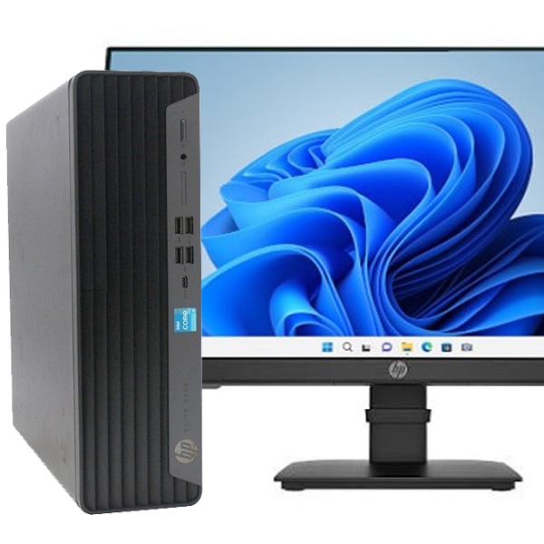 【液晶セット】【23.8インチワイド HP P24 G4】【Windows11 64bit】【Core i3-12100】【メモリー8GB】【SSD512GB】【DVDマルチ】【23インチ液晶】【デスクトップパソコン】【中古】HP EliteDesk SFF 600 G9  （1235509）