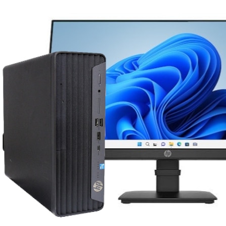 【液晶セット】【23.8インチワイド HP P24 G4】【Windows11 64bit】【Core i5-12500】【メモリー16GB】【SSD256GB】【23インチ液晶】【デスクトップパソコン】【中古】HP Pro SFF 600 G9  （1235517）