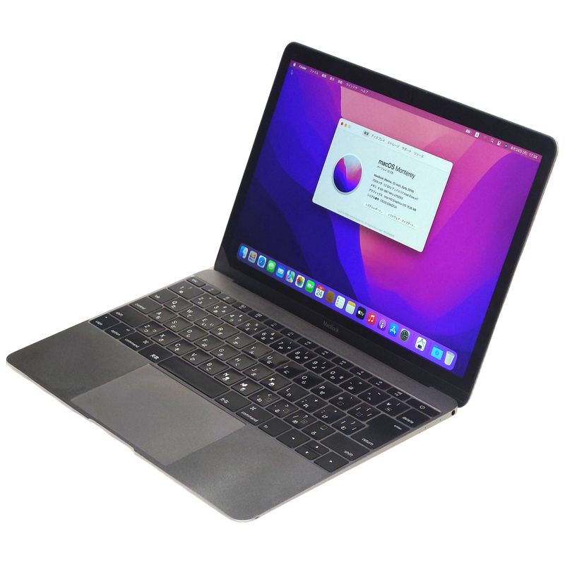 【MacOS Monterey】【Core m7-6Y75】【メモリー8GB】【SSD512GB】【無線LAN】【WEBカメラ】【Retinaディスプレイ】【12インチ液晶】【ノートパソコン】【中古】【中野店発】apple MacBook [2016] （20007140）