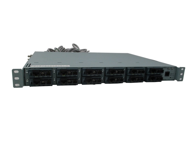 【中古】大電 DN5810SG2E 10/100/1000BASE-TX メディアコンバータ 12台 DNHD12E ラックマウント付  (1929024)