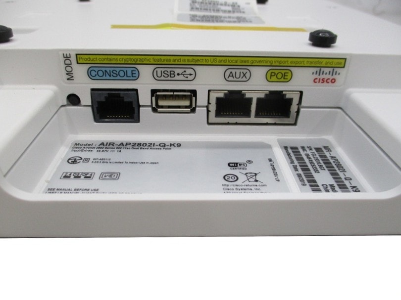 【中古】Cisco Aironet 2800シリーズ AIR-AP2802I-Q-K9 アクセスポイント (1921363)