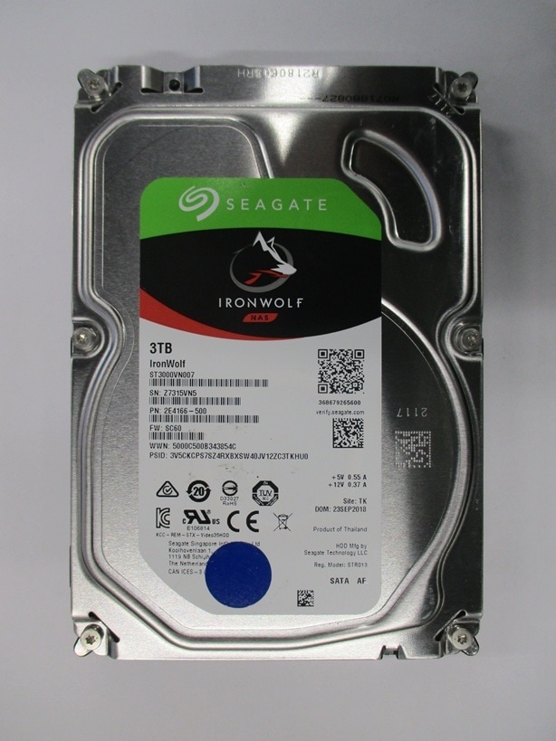 中古】【内蔵ハードディスク】【容量3TB】【SATA】 Seagate IronWolf