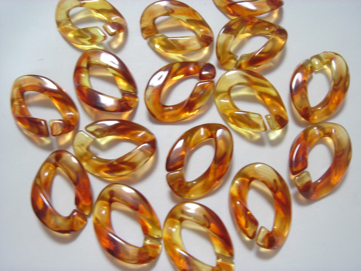 手作りアクセサリー素材 アクリルチェーンパーツ べっ甲風 acr-8