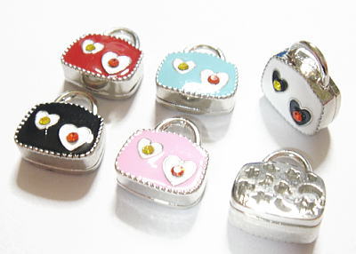 ビーズパーツ カラーミニチュアバッグのチャーム bag-4 | チャーム