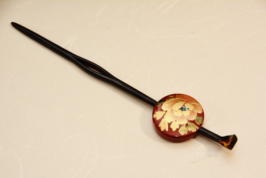 べっ甲コーム、ラタン装飾 bk3521t.jpg