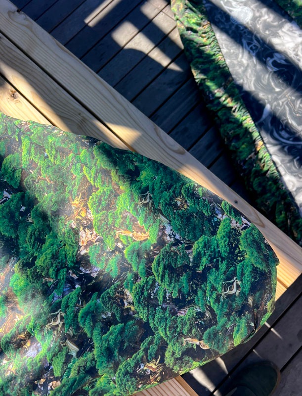 REAL BONSAI CAMOUFLAGE SURFBOARD WRAP BABY CANVAS