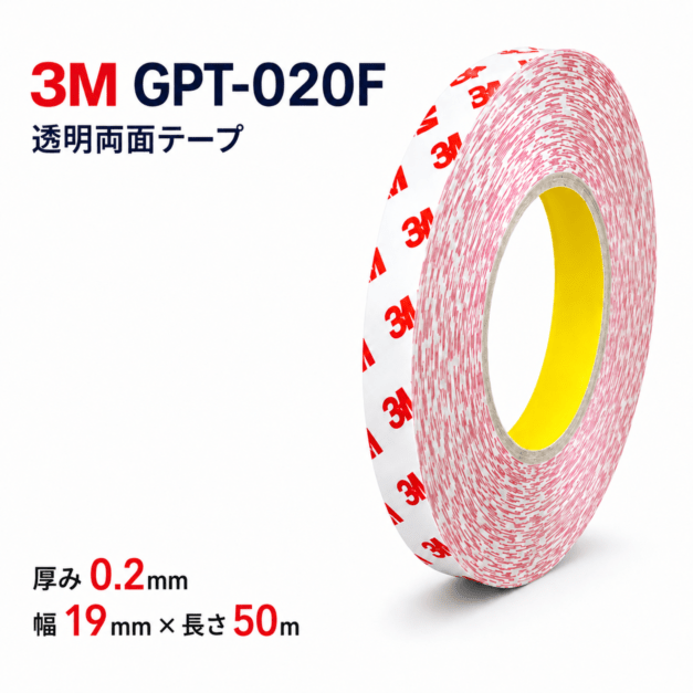 3M　多用途透明両面テープ　GPT-020F　厚み0.2mm×19mm幅×50m巻き