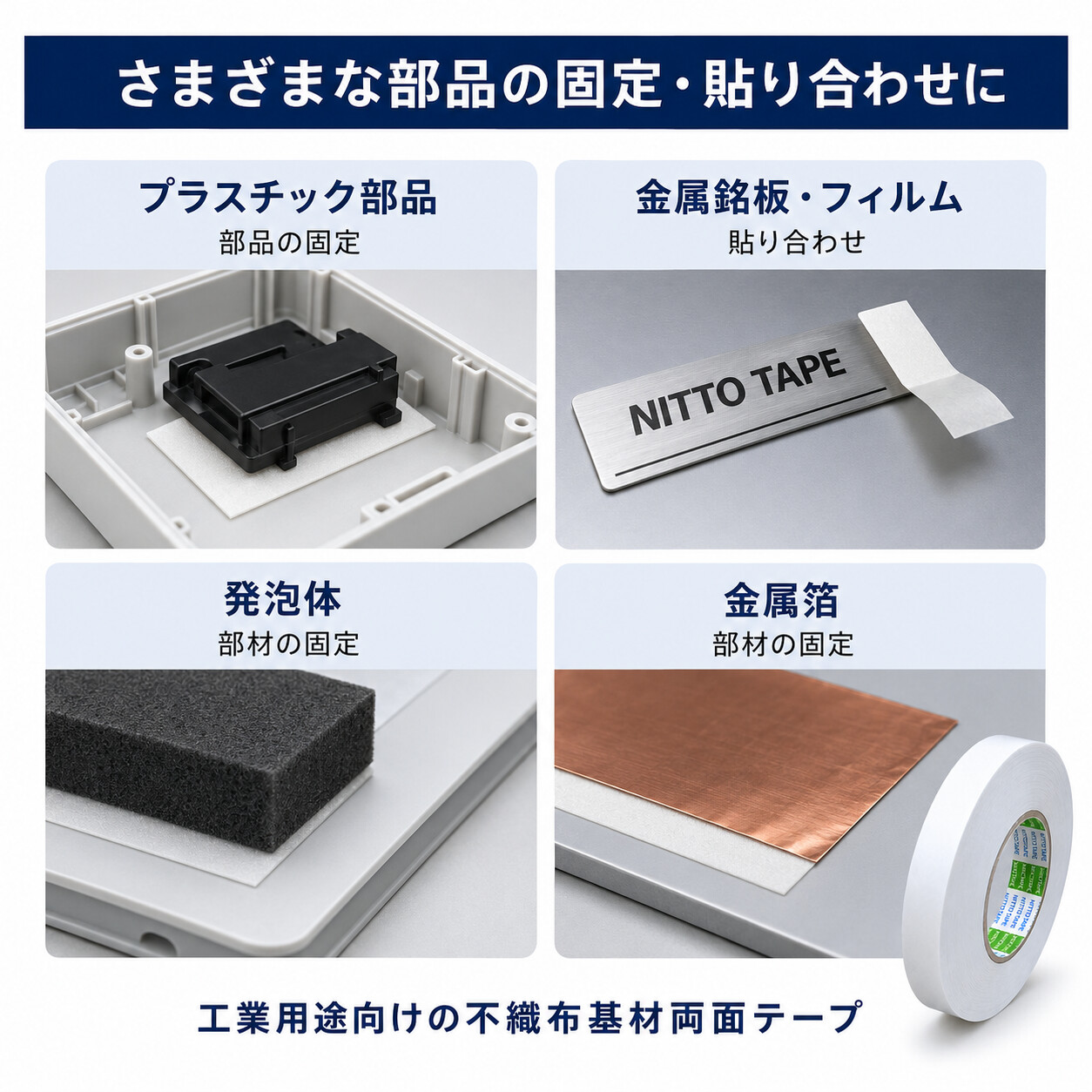 日東電工　不織布両面テープ　No.508　25mm×50m　1ケース8巻入り