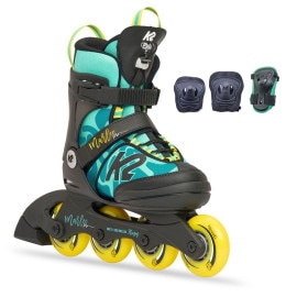 K2 - k2 SK8 HERO X PRO   ジュニア用インラインスケート靴 キッズ_MARLEE PRO PK GN/YL | OUTDOOR,K2 SKATE,インライン