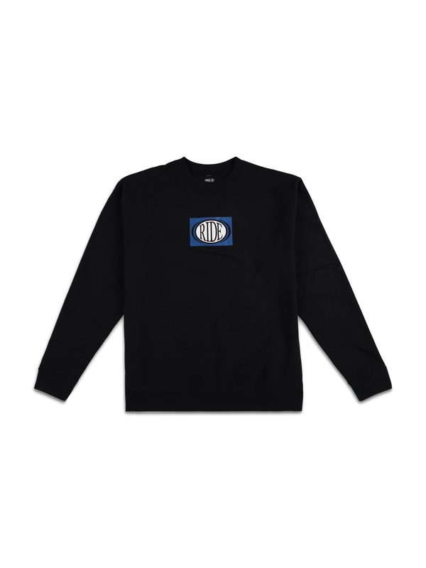 BOX GRAPHIC CREW SWEATSHIRT BLACK