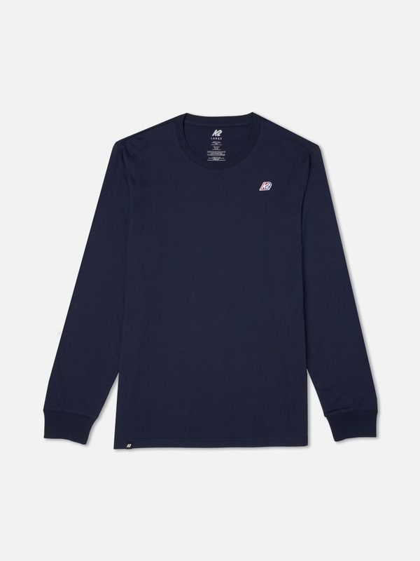 メンズ_K2 LS EMBROIDERY T-SHIRT NAVY