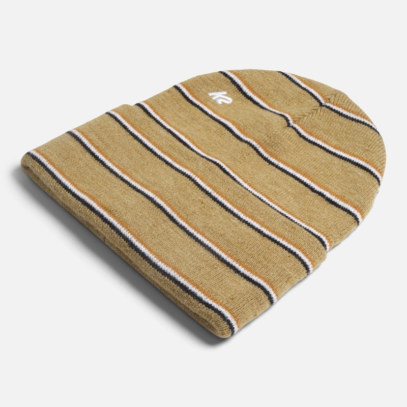 STRIPE BEANIE TAN