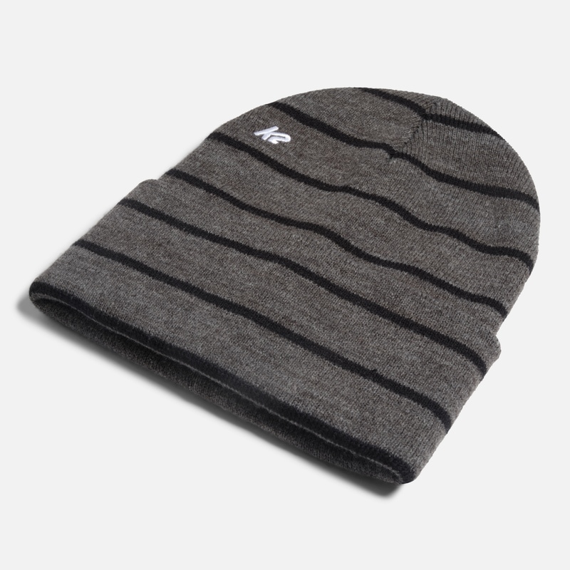NOROLL】WASHABLE STRIPE BEANIE(BLACK)