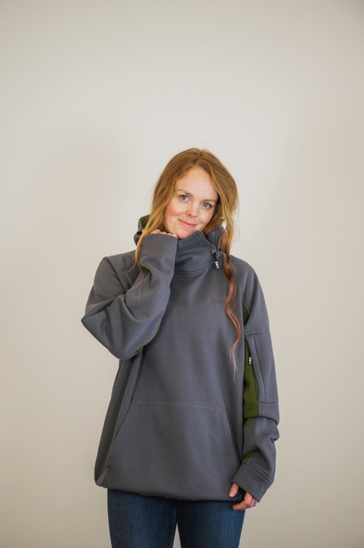 SOFTSHELL TECH HOODIE GREY/OLIVE