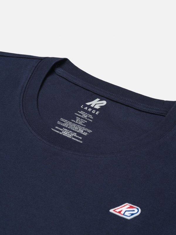 メンズ_K2 LS EMBROIDERY T-SHIRT NAVY