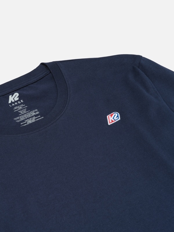 メンズ_K2 LS EMBROIDERY T-SHIRT NAVY