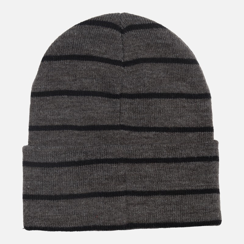 STRIPE BEANIE BLACK