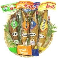 ☆味つき鰹生節4本セット（ゆず・しょうゆ・ショウガ・にんにく