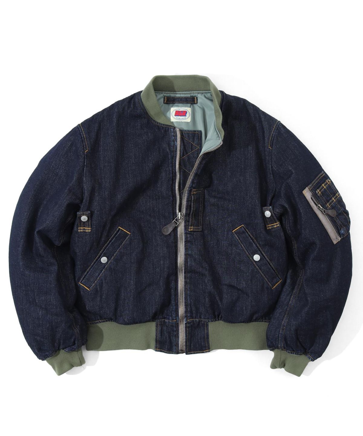 Denim MA-1 Flight Jacket by KGR / デニムMA-1フライトジャケット by KGR