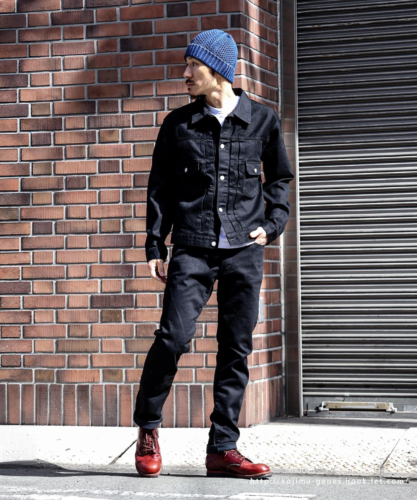ブラックデニムジャケット stretch black denim 2nd jacket / ストレッチブラックデニム