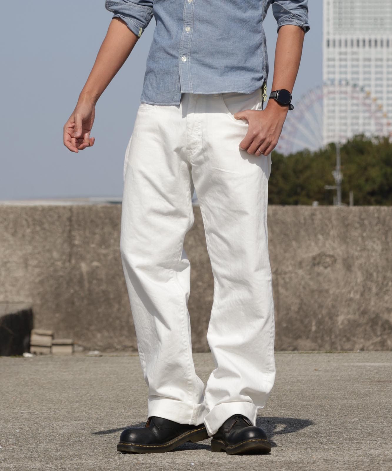 9oz Zimbabwe White Denim Wide / 9oz ジンバブエ ホワイトデニム