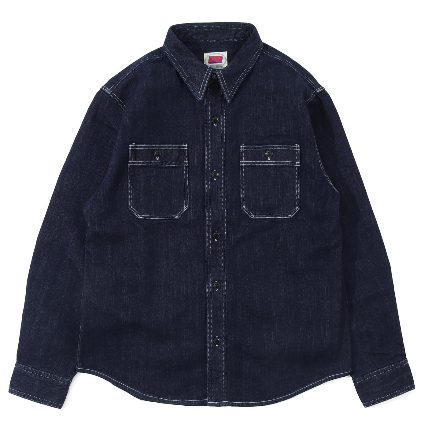 こ*ん様 大戦REDSELVAGE denim ドーナツボタン　デニムセルビッチ 12oz Selvedge Denim Work Shirt by KGR / 12oz セルビッチ デニム