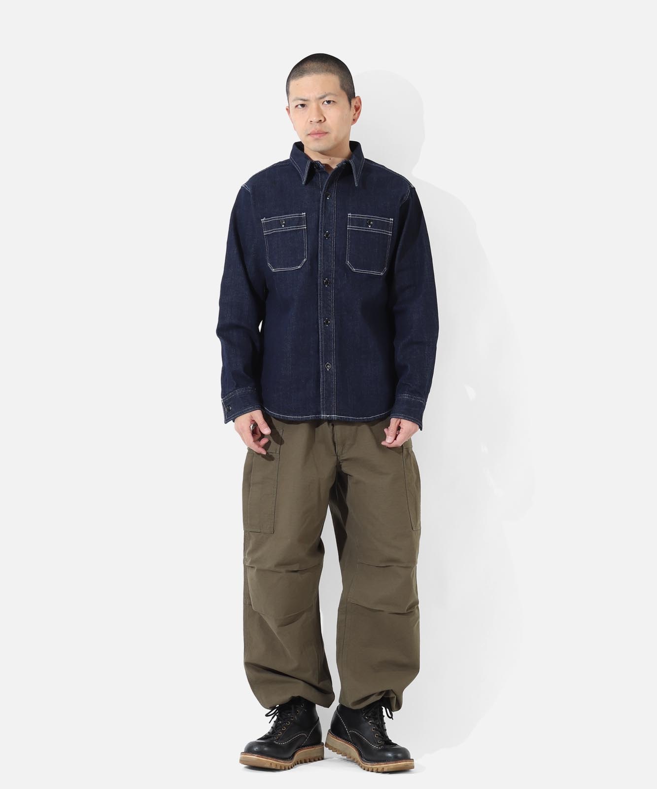 12oz Selvedge Denim Work Shirt by KGR / 12oz セルビッチ デニムワークシャツ by KGR