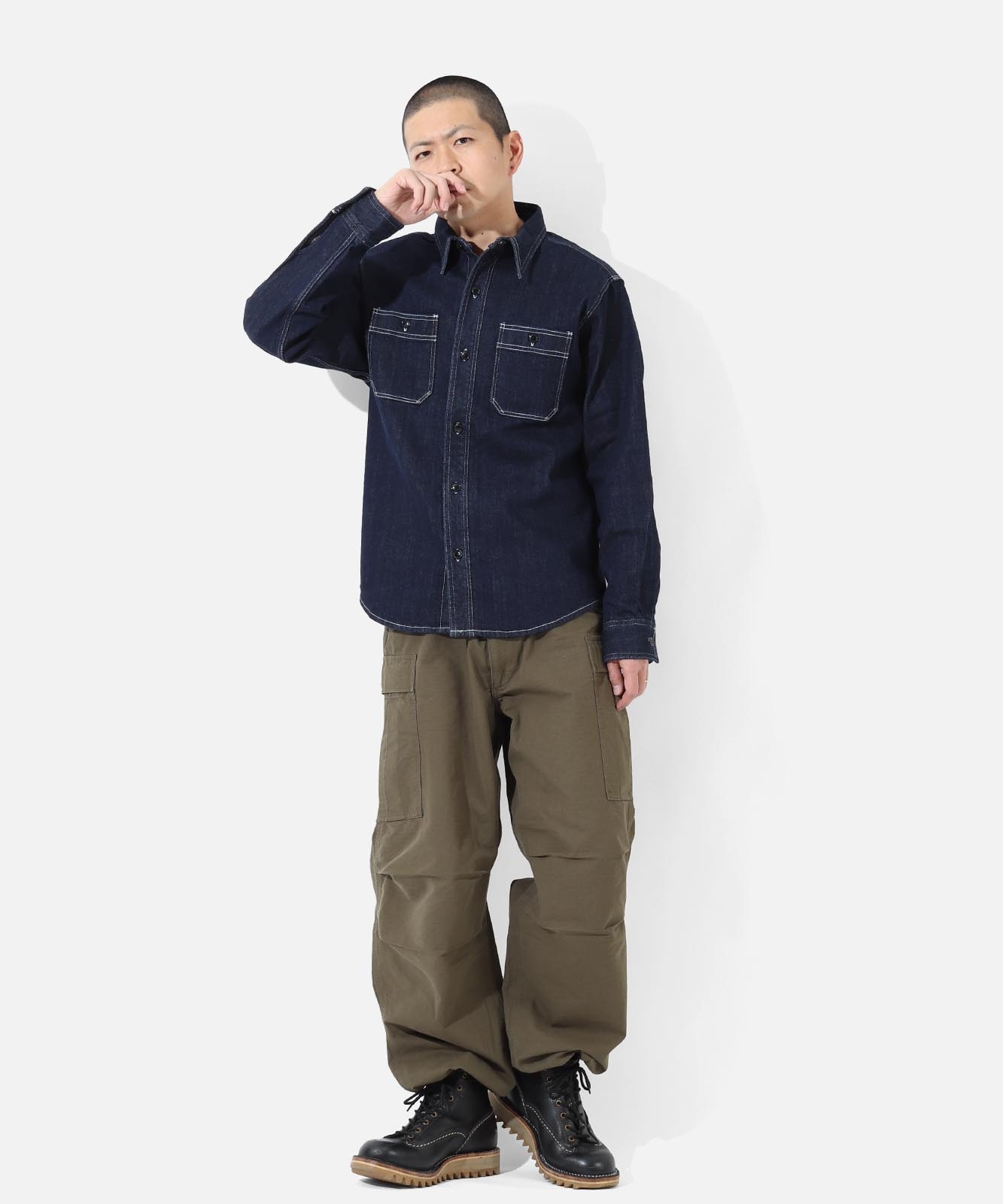 12oz Selvedge Denim Work Shirt by KGR / 12oz セルビッチ デニムワークシャツ by KGR
