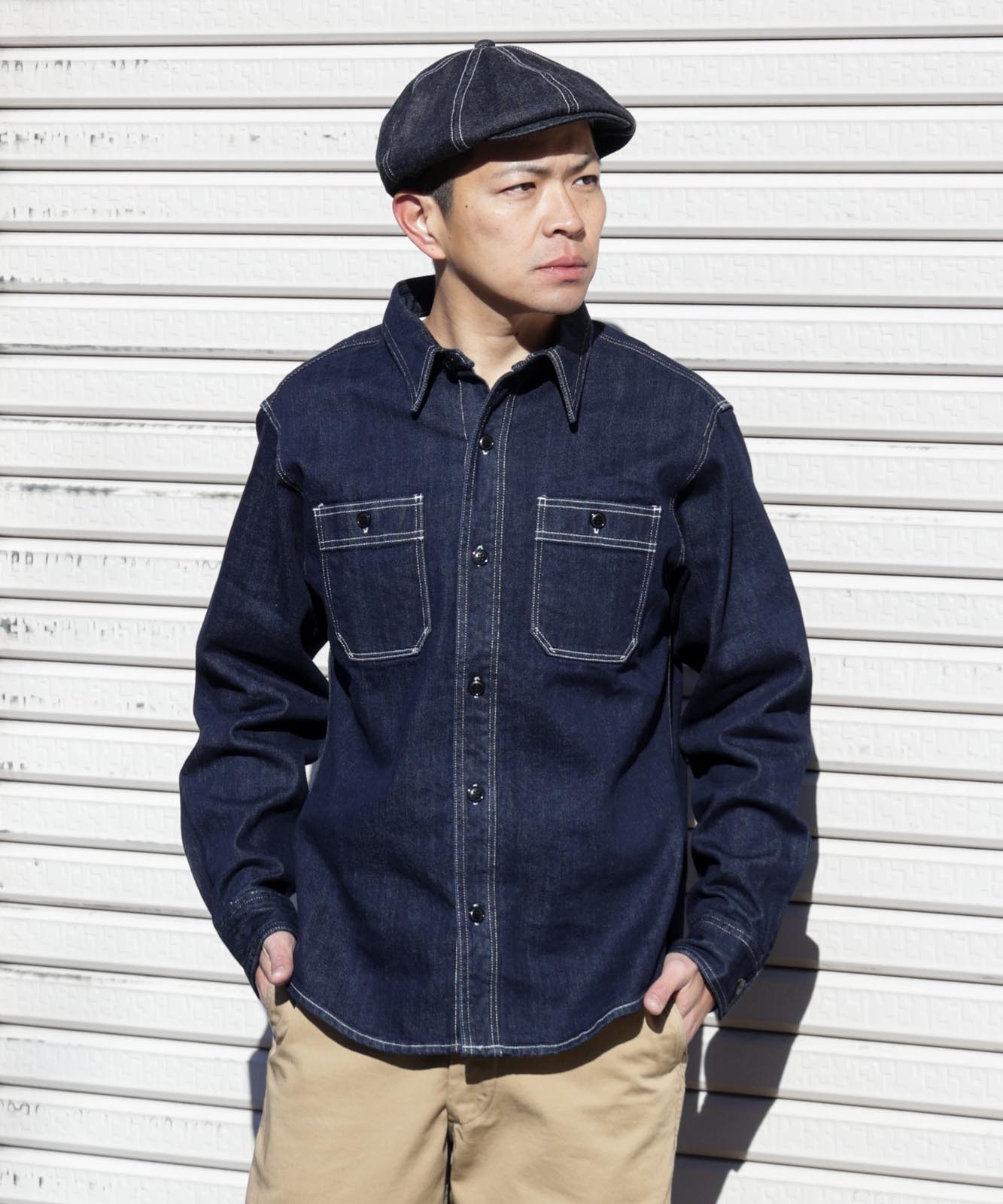 12oz Selvedge Denim Work Shirt by KGR / 12oz セルビッチ デニムワークシャツ by KGR