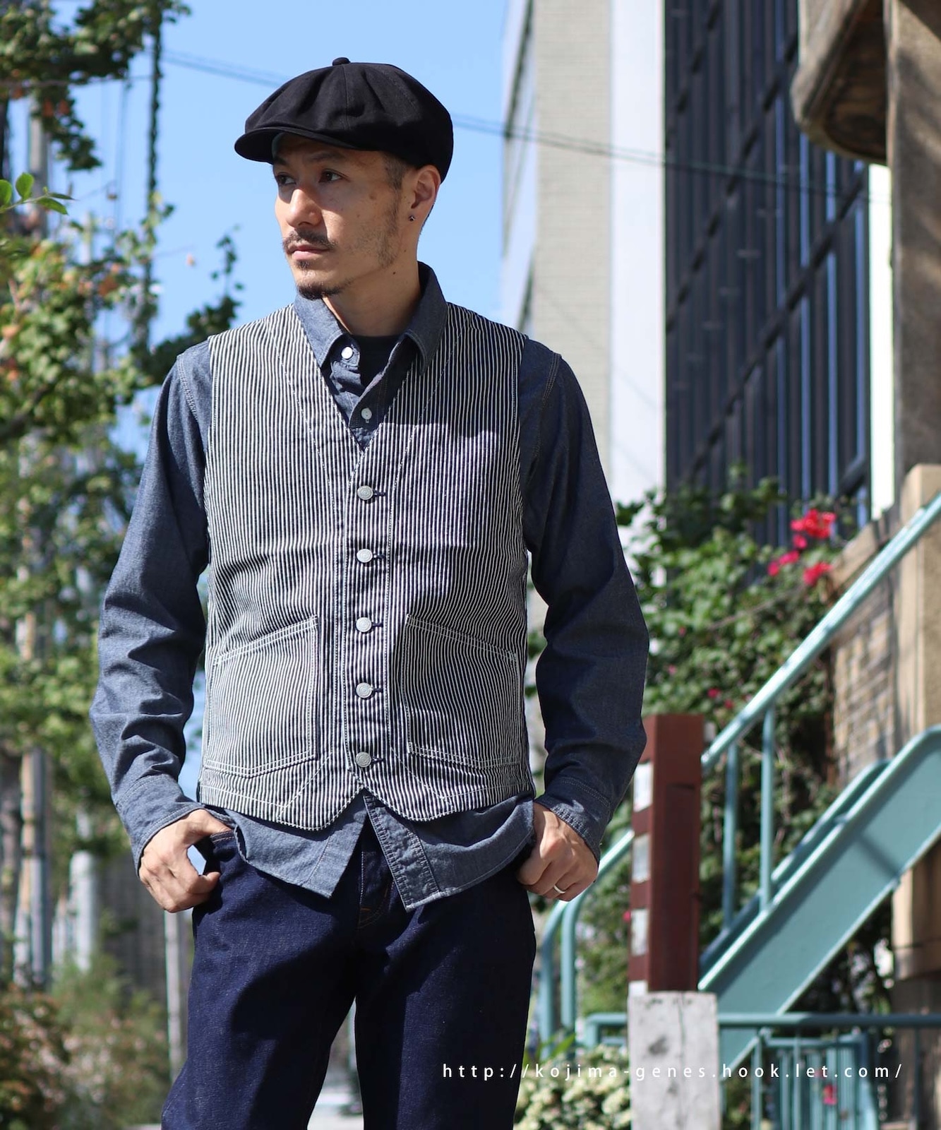 デニムワークベスト basic work vest / ベーシックワークベスト | Tops | | 児島