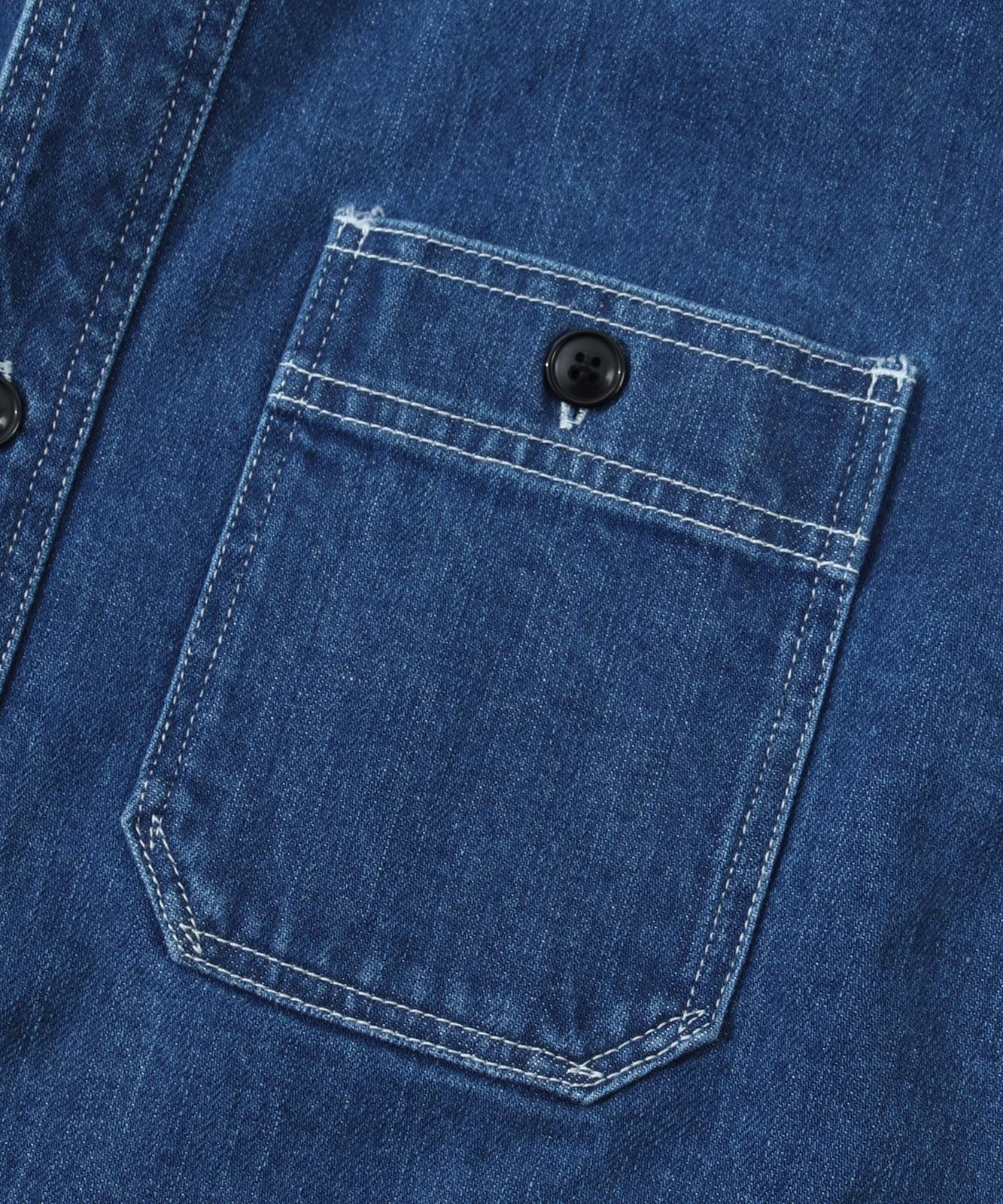 12oz Selvedge Denim Work Shirt Used Well by KGR / 12oz セルビッチ デニムワークシャツ ユーズドウェル by KGR