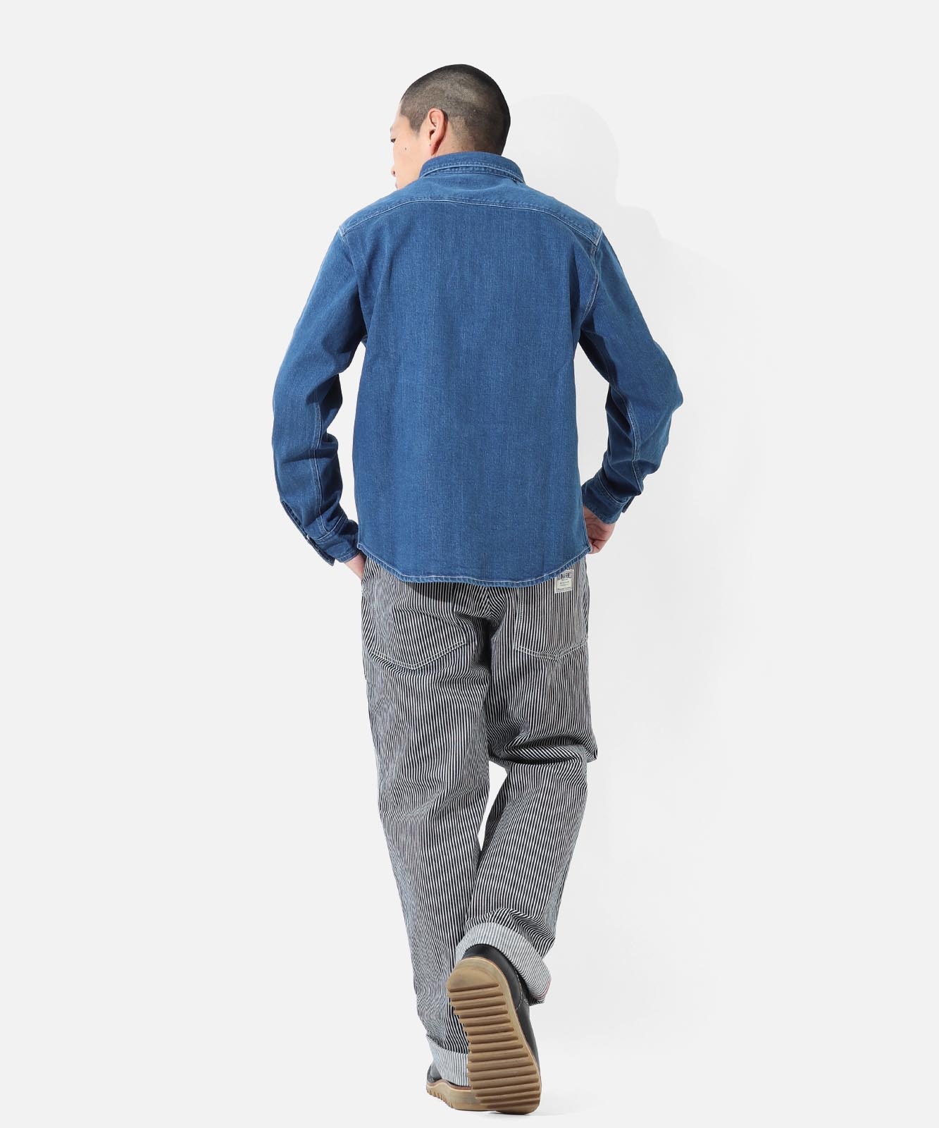 12oz Selvedge Denim Work Shirt Used Well by KGR / 12oz セルビッチ デニムワークシャツ ユーズドウェル by KGR