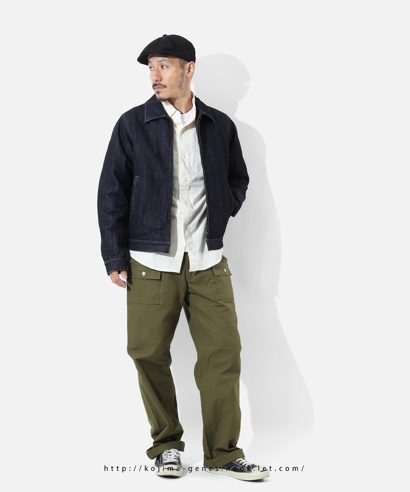 デニムジャケット スポーツ刺繍 13番 denim sports jacket / デニムスポーツジャケット | Tops